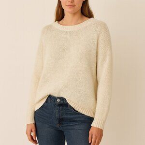 Sabo‎ Skirt Cream Oversized Knit Sweater Size XS